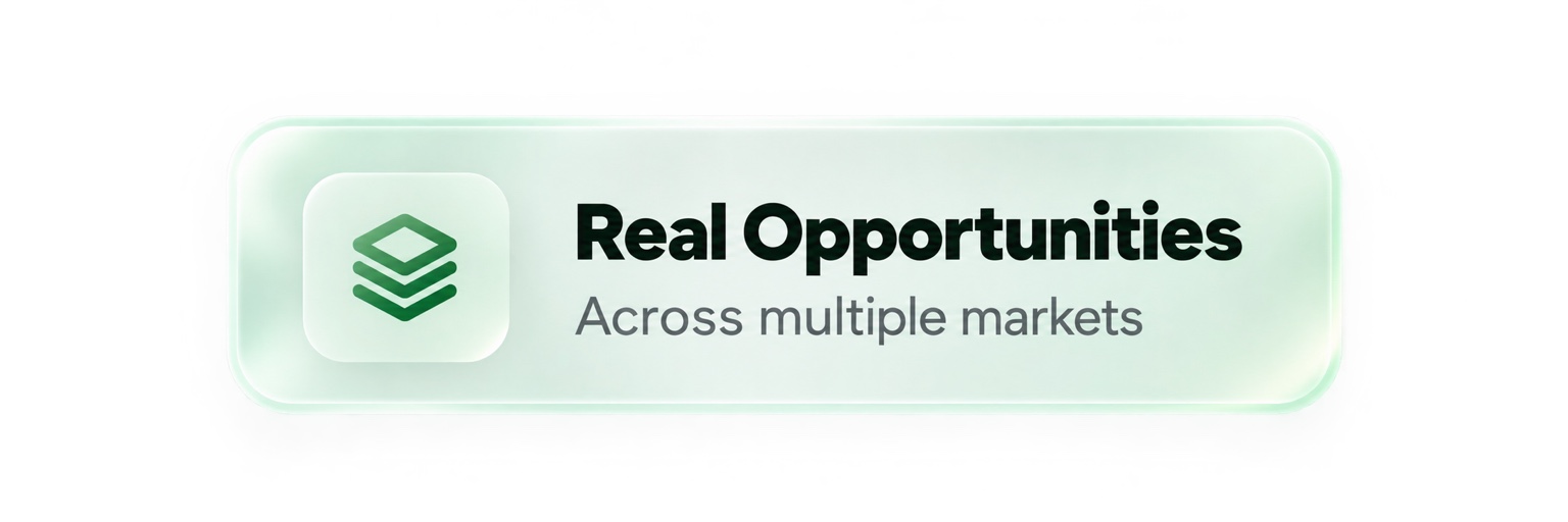 Real Opportunities. Across multiple markets.